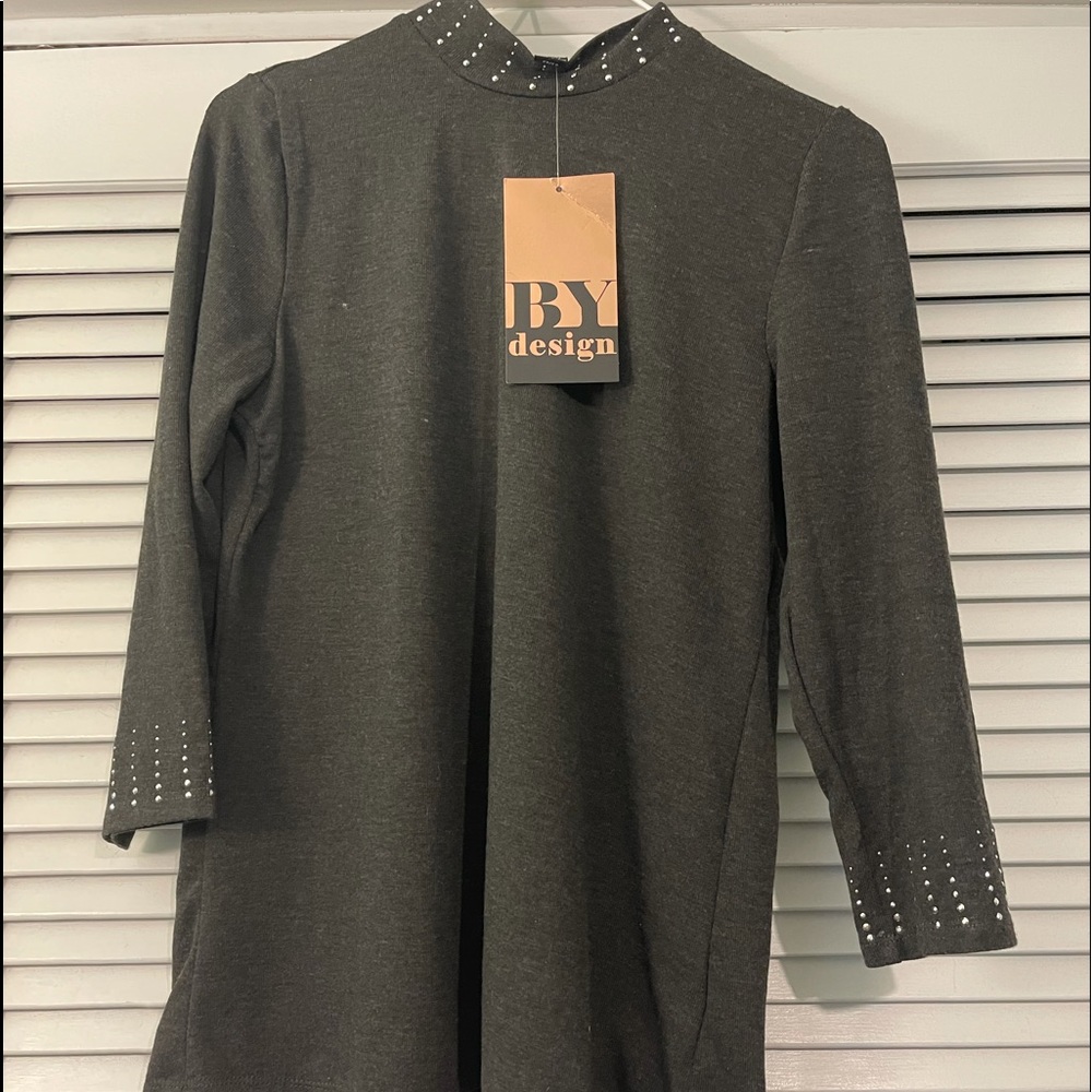 By Design mock neck studded blouse size Small